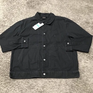 Jordan Essentials Chicago Denim Jacket Men’s Size XL Black FN4527-010 - Picture 1 of 10