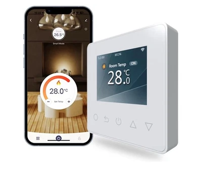 HEAT IT Electric Underfloor Heating Thermostat - White - Image 1 of 4