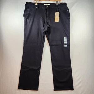 Levi's 414 Women's Jeans Black Denim Classic Straight Mid Rise 20W Black - Picture 1 of 24
