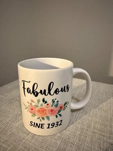 Fabulous Since 1932 Floral Mug by Penguin – Ceramic Coffee Cup – No Chips/Cracks - Picture 1 of 6