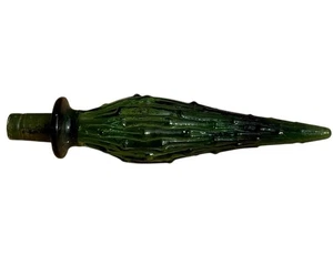 Tapón de jarra de vidrio verde aguamarina italiano MCM SOLO patrón de bambú 8,5 pulgadas - Imagen 1 de 8