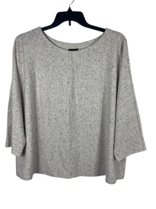 J Jill Wearever Collection geripptes 3X Top beige gesprenkelt Strick kastig Dolmanärmel - Bild 1 von 12