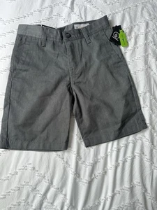 Volcom Youth True to This Frickin Modern Stretch Grey Chino Shorts Size 26 Waist - Picture 1 of 5