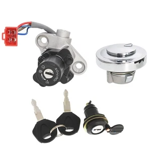For Yamaha V-STAR 650 1100 1999-2016 Ignition Switch Fuel Cap Seat Lock Keys - Picture 1 of 16