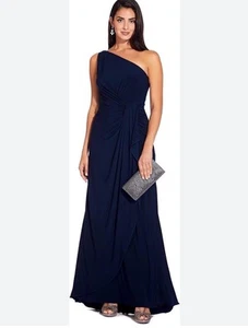 Adrianna Papell  One Shoulder Jersey Dress - Picture 1 of 8