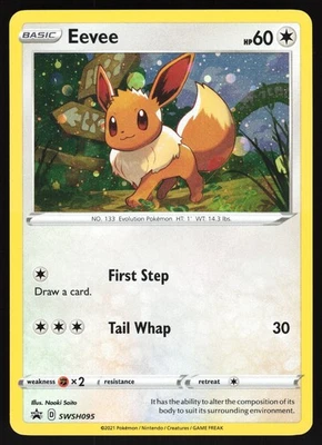 Eevee SWSH095 Pokemon Cosmos Holo Sword & Shield Promo Cards Promo VLP - Image 1 of 2