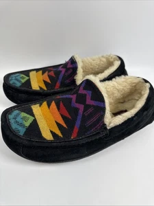 UGG X PENDLETON RARE AZTEC DESGN MEN's MOCCASIN SLIPPERS Men SIZE 9 WOOL SUEDE - Picture 1 of 9