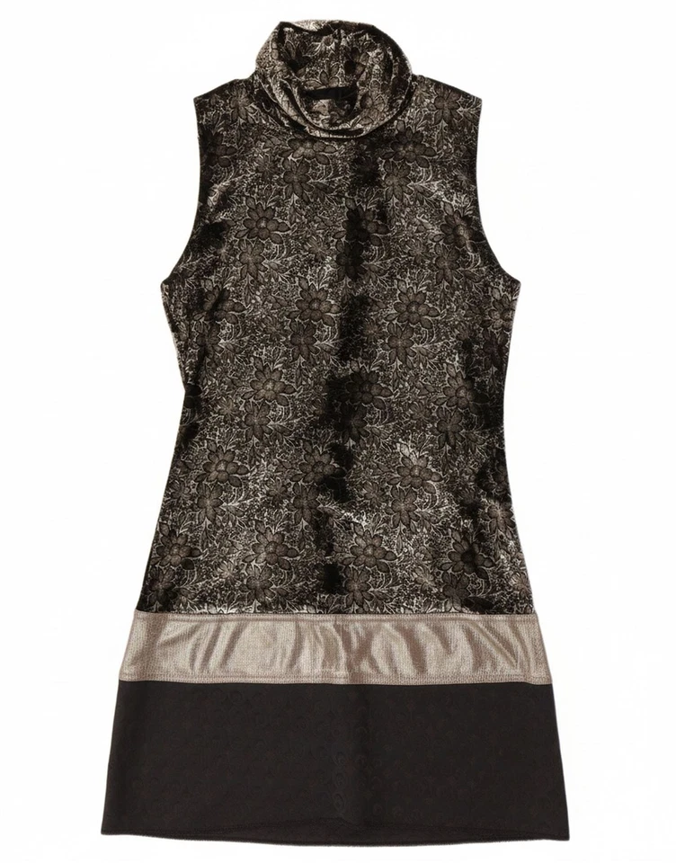 Vestido Vaino CUSTO BARCELONA Mujer Sin Mangas IT 40 Pequeño Gris Floral BL18 Foto 1 de 4