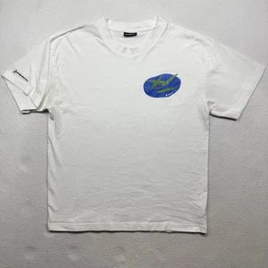 White Jacquemus Embroidered Le T-Shirt Haricots Sz Large Distressed Peas Pod - Picture 1 of 9
