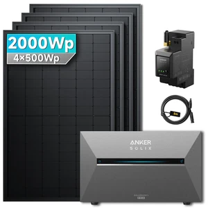 Balkonkraftwerk 2000W mit Speicher Anker Solix Solarbank3 E2700Pro mit Halterung - Bild 1 von 18