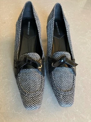 Highlights Herringbone Pumps w/ Kitten Heels RARE TALK Black and White - Size 7 - Image 1 of 4