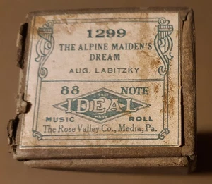 Rollo de piano #1299 The Alpine Maiden's Dream, IDEAL 88 notas - Imagen 1 de 4