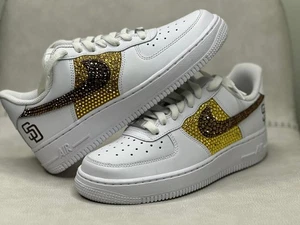 Nike Air Force 1 '07 Blanco Mujer Colorway Inspirado en SD | Zapatos SD Bling Personalizados - Imagen 1 de 5
