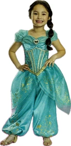 Disney Princess Jasmine Glow-in-the-Dark Costume, Aladdin Dress-Up Outfit, XS-M - Picture 1 of 7