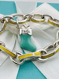 Tiffany blau Emaille Strumpf Charm - Bild 1 von 5