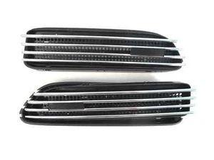 Side Fender Grille Grill Set for BMW E46 3 Series 01-06 M3 Chrome/Black - Picture 1 of 2