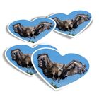 4X Heart Stickers - White Backed Vulture Ugly Bird Eagle #16841