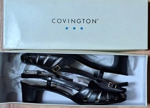 Covington Melanie 80242 Black Sling Back 2" Heels Shoes ~ Women's Size 8.5 Med - Picture 1 of 10