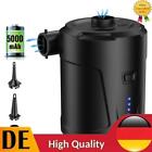 Electric Air Pump 5000mAh Built-in Battery Quick-Fill with 3 Nozzles Black