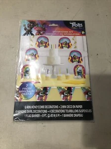 TROLLS WORLD TOUR 7-PIECE DECORATION KIT BIRTHDAY PARTY DECORATING Set FREE SHIP - Picture 1 of 2