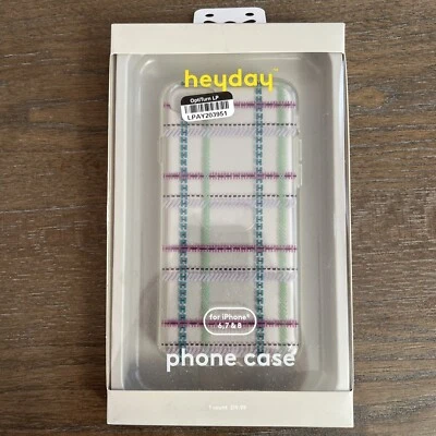Funda Impresa Apple iPhone 6/7/8 - Cuadros Púrpura y Verde Colores Heyday Foto 1 de 3