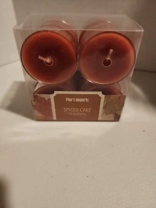 Pier 1 TeaLight Candles Spiced Cake 12 In The Box - Picture 1 of 3