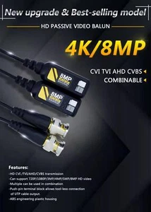 Salida de cable UTP Video Balun para cámara analógica transmisión HD CVI/TVI/AHD/CVBS - Imagen 1 de 5