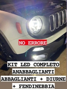 Set LED For Jeep Renegade Beam Brights Daytime Fog Lamp Canbus - Picture 1 of 4