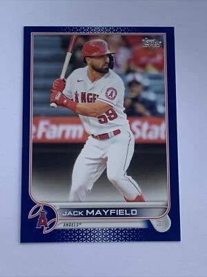 2022 Topps Series 2 Jack Mayfield Royal Blue #614 Los Angeles Angels - Image 1 of 2