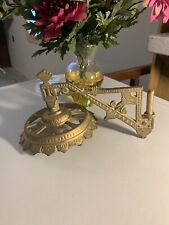 Vintage Wall Candle Lantern Holder Sconce gold Metal Iron hook