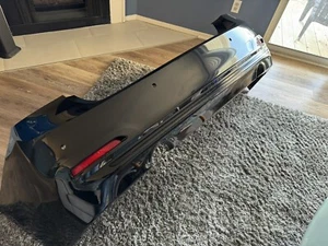 2012 - 2018 BMW F30 LCI 340i 335i 330i Rear Bumper Cover Black Sapphire Metallic - Picture 1 of 10