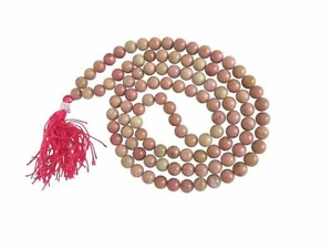Collar genuino de rodocrosita Reika Mala más de 108 cuentas para yoga y meditación - Imagen 1 de 4
