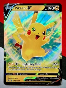 NEW 2022 Pikachu V Box Promo SWSH198 Black Star Promo Pokémon PACK FRESH - Picture 1 of 2