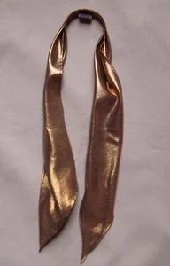 Scarf tie western bronze metallic lame' square dance cowboy apache NEW shiny DJ - Picture 1 of 3