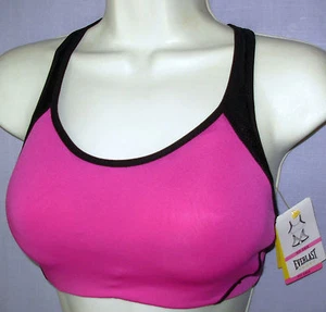 EVERLAST Gr. S Fit Chic Sport BH Criss Cross fuchsia schwarz Schaumstoff Cup feuchtigkeitsableitend S - Bild 1 von 2