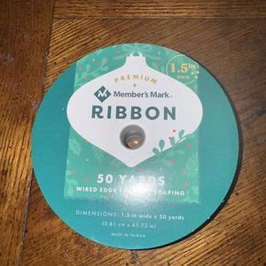 1.5” x 50 Yard BRAND NEW Roll Premium Wired Edge Ribbon Sheer Purple Glitter - Picture 1 of 5