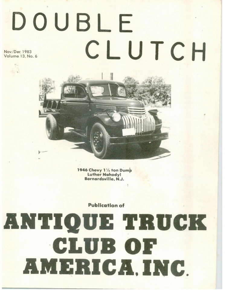 11/12 1983 Double Clutch Magazine Antique Truck Club of America, 1929 AA Ford - Image 1 of 1
