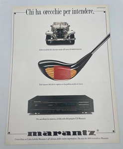 Clipping Pubblicità Advertising 1990 Marantz Chi ha orecchie per intendere - Picture 1 of 1