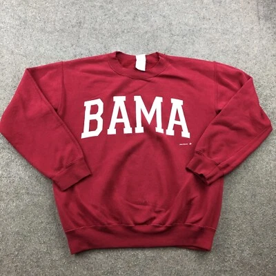Alabama Crimson Tide Sweatshirt Mens Small Red Red Long Sleeve Football Y2K VTG - Image 1 of 4