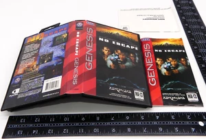 Authentic No Escape Sega Genesis Box Case & Manual Only No Game - Picture 1 of 10