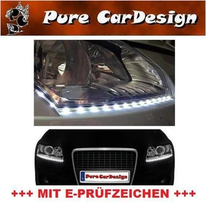 LED TAGFAHRLICHT-OPTIK LEISTE 50CM WEIß FLEXIBEL AUDI A6 4F E-PRÜFZEICHEN - Bild 1 von 2