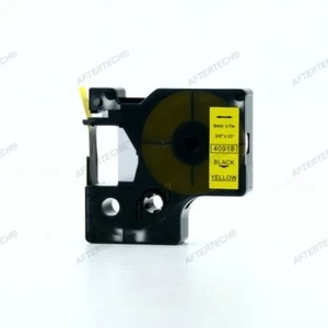 40918 NERO SU GIALLO NASTRO COMPATIBILE DYMO D1 CASSETTA LABELMANAGER 9mm - Foto 1 di 1