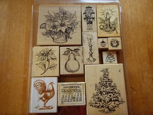 Christmas PSX Stamps,Scrapbooking, Card Making, Lot/12 Petaluna & Santa Rosa,Ca - Picture 1 of 8