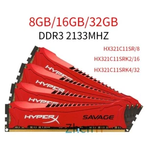 32GB 16GB 8GB DDR3 2133MHz 240Pin DIMM RAM Desktop Memory For HyperX SAVAGE LOT - Picture 1 of 12