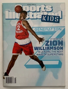 ZION WILLIAMSON Rookie Cover May 2018 NEWSSTAND Sports Illustrated KIDS - Picture 1 of 10
