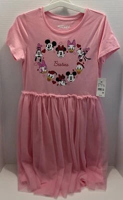 Disney Girls' Minnie Mouse Besties Pink Tulle Dress Size XL New with Tags - Image 1 of 4