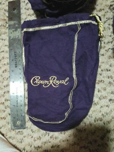 Lot Of 10 Crown Royal whiskey Bags Purple Drawstring bag 9 inch quilt mask - Picture 1 of 2