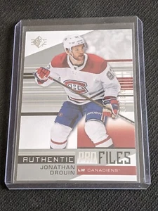 2019-20 Upper Deck UD SP Hockey JONATHAN DROUIN AP-JD #ed 136/649 Profiles - Picture 1 of 1