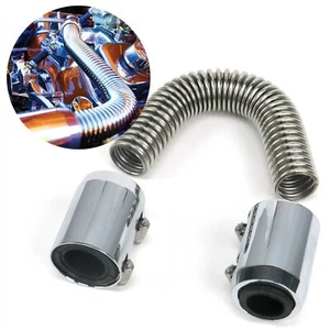 Zirgo Universal Fit Corrugated Stainless Steel 12 Radiator Hose - UltraHose SBC - Picture 1 of 14