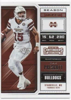 Dak Prescott 2018 PANINI CONTENDERS DRAFT PICKS FOOTBALL Base #24 - Image 1 of 2